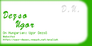dezso ugor business card
