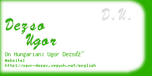 dezso ugor business card